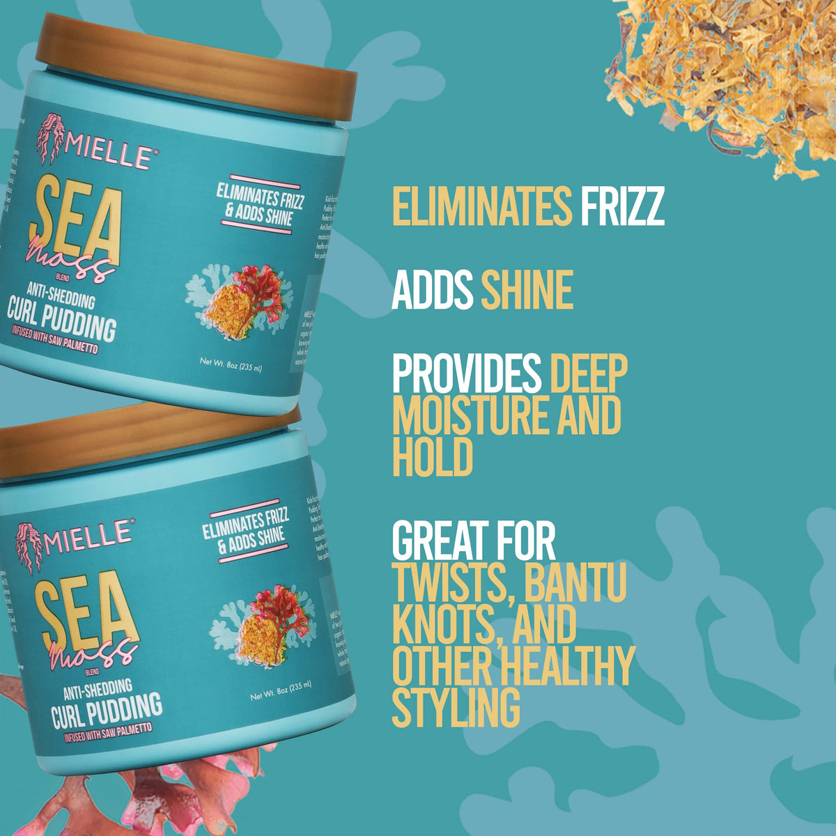 Mielle Organics Sea Moss Anti-Shedding Curl Pudding Beauty & Personal Care Mielle Organics