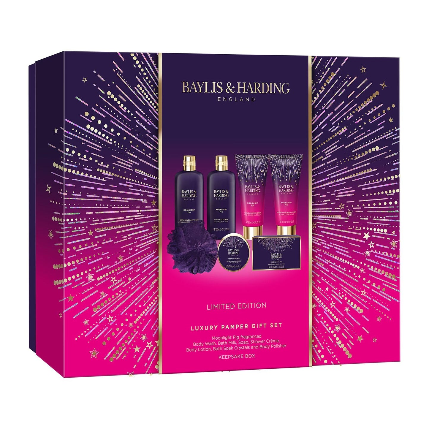 Baylis & Harding Gift Set for Women - Pamper Present for Body & Skincare - Moonlight Fig - 7-Pack Beauty and Personal Care Baylis & Harding