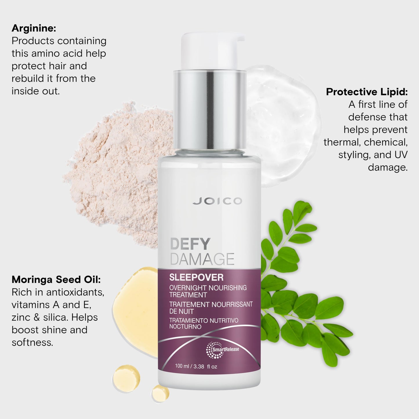 Joico Defy Damage Sleepover Overnight Nourishing Treatment | Instantly Softens & Smooths | Strengthen Bonds | Reduce Breakage & Split Ends | No Rinse Beauty & Personal Care Joico