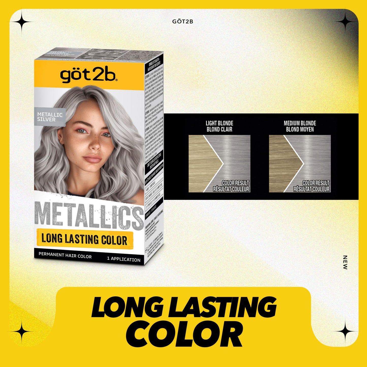 Got2b Metallics Permanent Hair Color, M71 Metallics Silver Beauty & Personal Care Got2B
