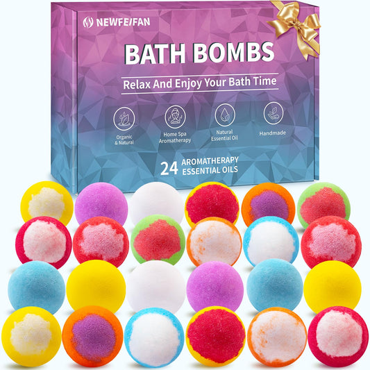 NEWFEIFAN Bath Bombs for Women & Men Gift Set - 24 Pack Beauty and Personal Care NEWFEIFAN