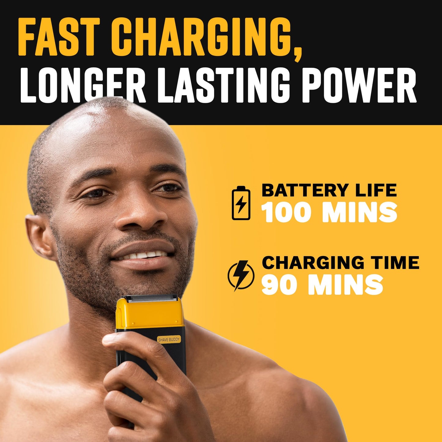 The Cut Buddy Shave Buddy, Compact Foil Electric Shaver for Face & Body, Maintains 5 O'Clock Shadow, Lightweight & Water Resistant, 1 Count - Black Beauty and Personal Care The Cut Buddy