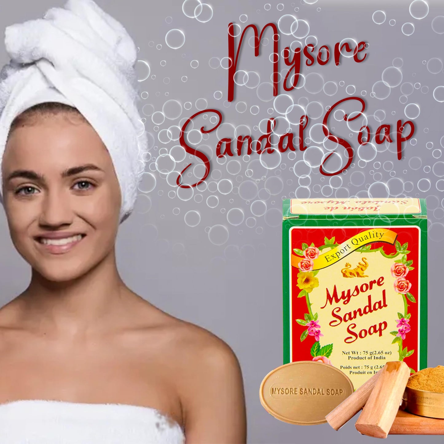 Mysore Sandalwood Soap 2.62oz (Case of 18) Beauty & Personal Care Mysore Sandal