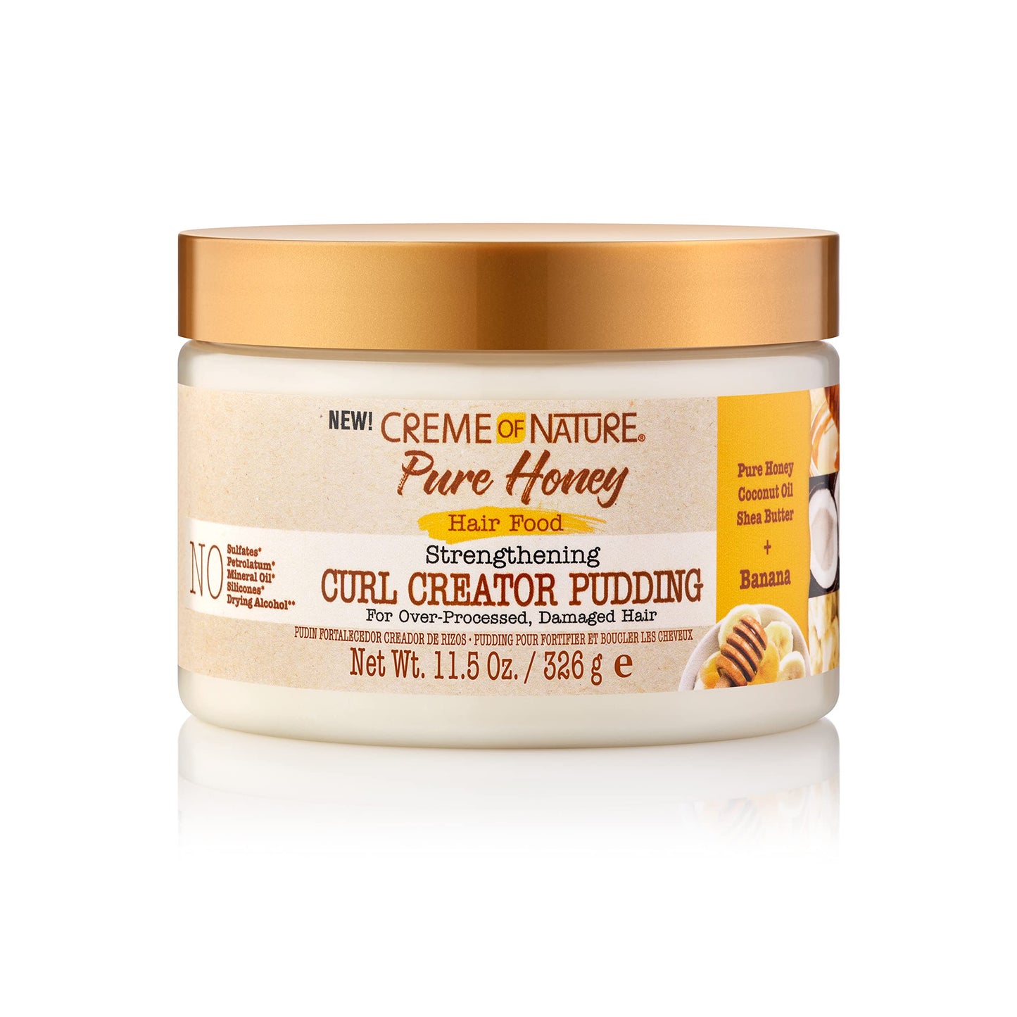 Creme of Nature, Curl Pudding, Pure Honey and Banana Collection, For Over Processed Damages Hair, 4.7 Fl Oz Beauty & Personal Care Creme of Nature