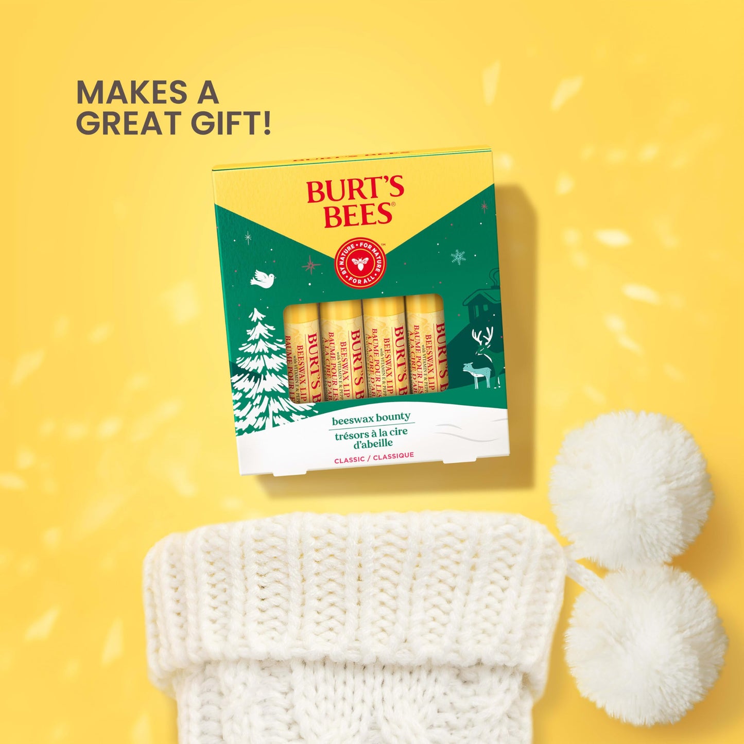 Burt's Bees Lip Balm, Beeswax Bounty, Classic, 4-Pack, 0.15 Oz Beauty & Personal Care Burt's Bees