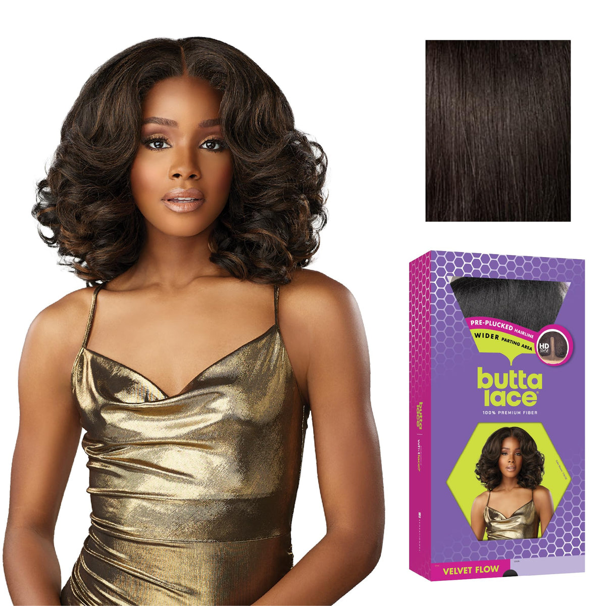 Sensationnel Butta LaceWig-Velvet Flow, 2 DARKBROWN