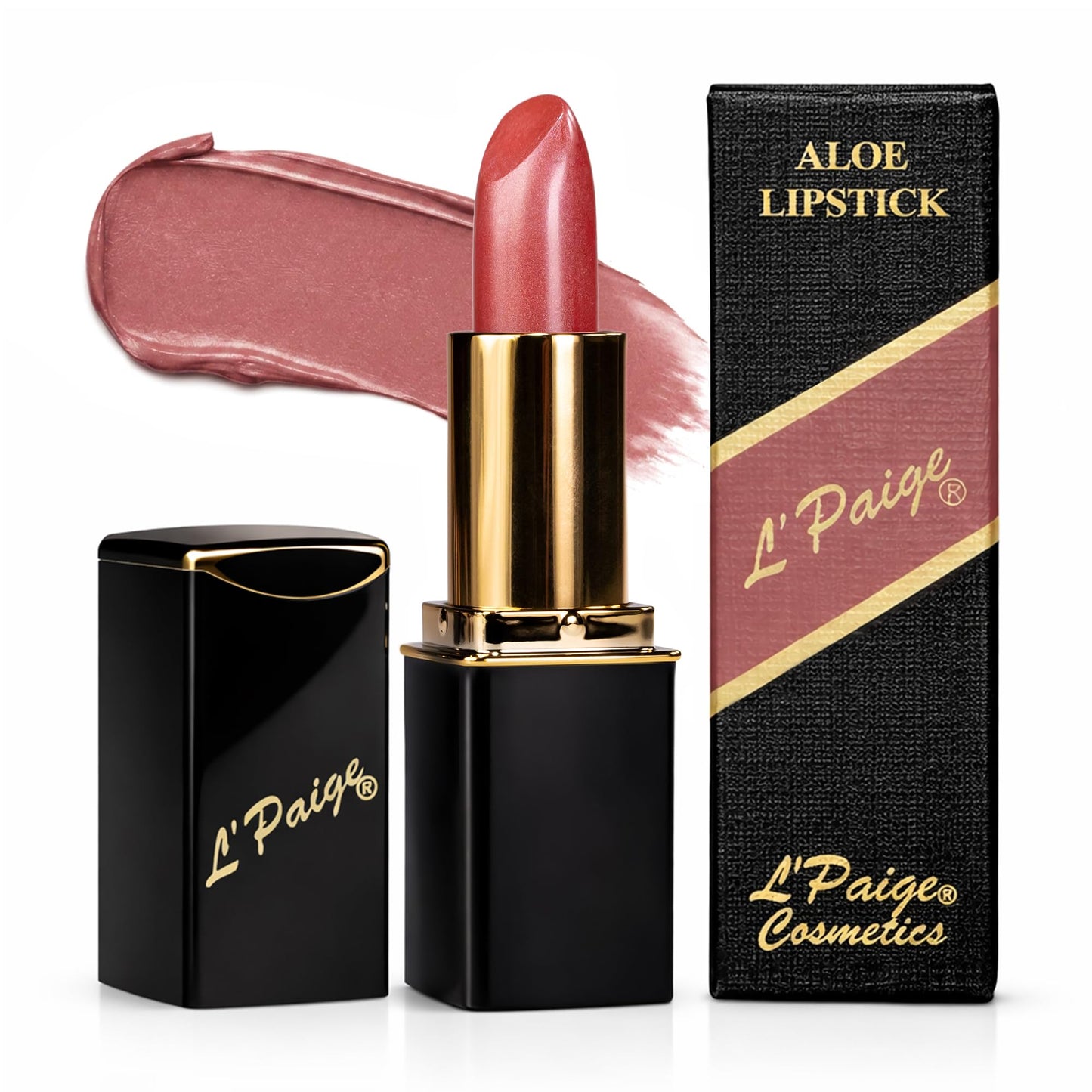L'Paige Ice Mocha Lipstick | Cool Mocha Brown Frosted Shimmer Lip Color | Aloe Vera Moisturizing Formula | Long-Lasting Pearlescent Finish | Shade L29 Beauty & Personal Care L'Paige
