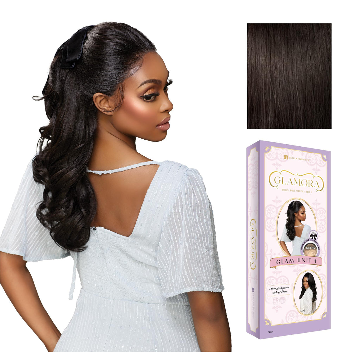 Sensationnel Glamora Lace Front Wig-Glam Unit 1, 2 DARKBROWN