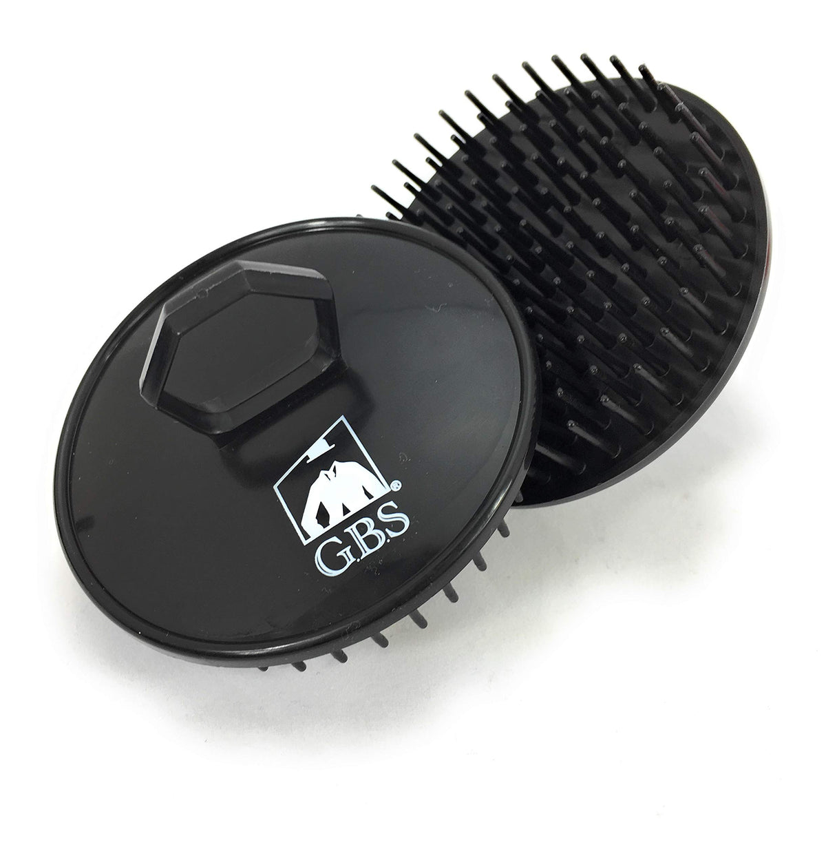 G.B.S Easy to Hold Hair Scalp Shampoo Brush Scrubber and Tortoise Dressing Comb, Black, Pack of 6