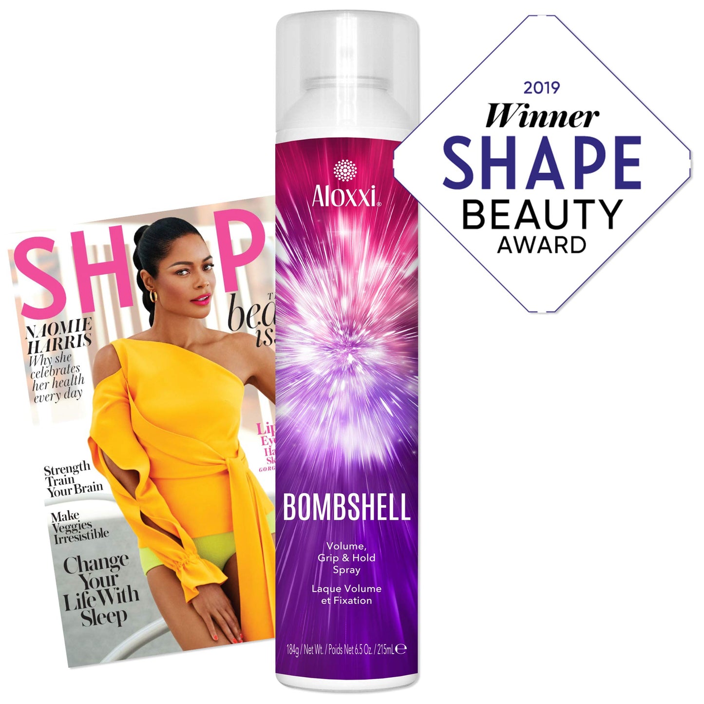 ALOXXI Bombshell Volumizing Grip Styler 3-in-1 Texturizing Hairspray & Dry Shampoo Adds Volume, Texture & Medium Hold Heat Protection up to 450F, 6.5 Beauty & Personal Care ALOXXI