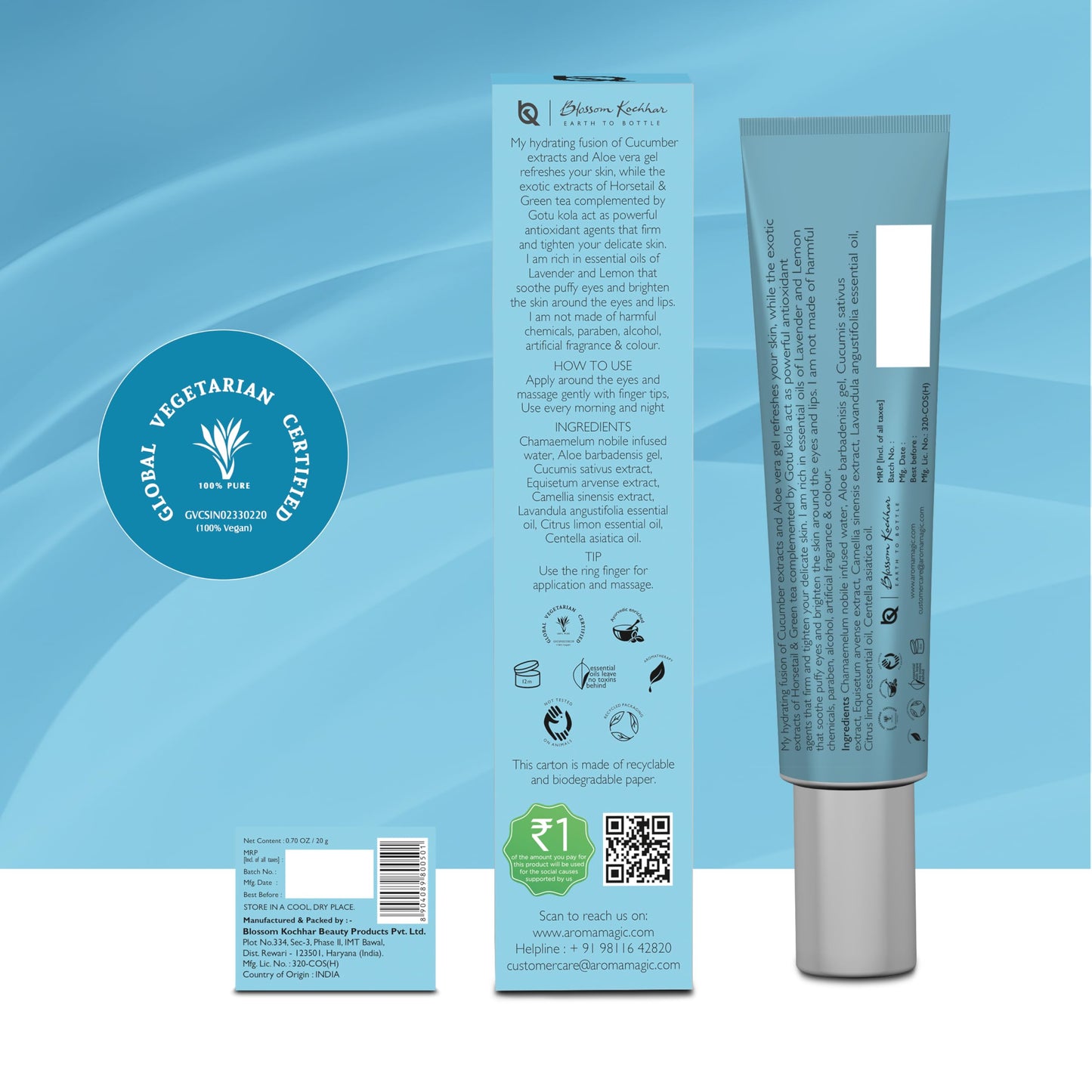 Aroma Magic Under Eye Gel | Reduces Puffiness & Dark Circles | Refreshes & Firms Delicate Under Eye Skin | Soothes Tired Eyes | Lightweight Non-Greasy Beauty & Personal Care Aroma Magic