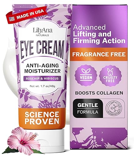 LilyAna Naturals Eye Cream for Dark Circles and Puffiness, Under Eye Cream for Wrinkles and Bags, Anti Aging - helps Improve Dryness; for Sensitive Beauty & Personal Care LilyAna Naturals