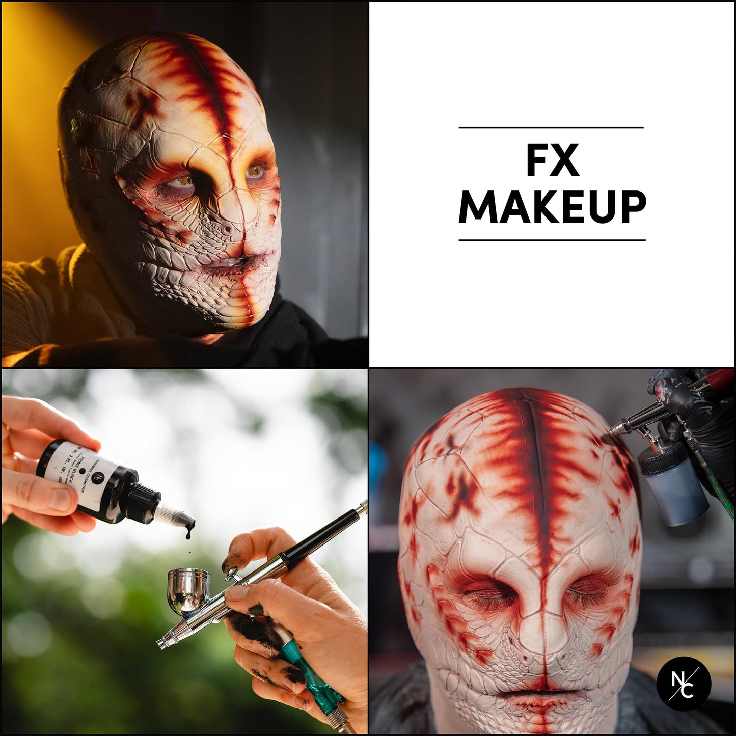 Narrative Cosmetics FX Alcohol Airbrush Paints - 2 fl oz, Skin Safe, Quick Dry, Waterproof, Sweatproof, Transferproof Liquid Makeup for Bodypainting Beauty & Personal Care Narrative Cosmetics