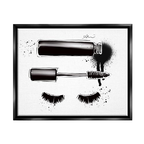 Stupell Industries Glam Mascara Lashes Makeup Floating Framed Wall Art, Design by Alison Petrie Beauty & Personal Care Stupell Industries
