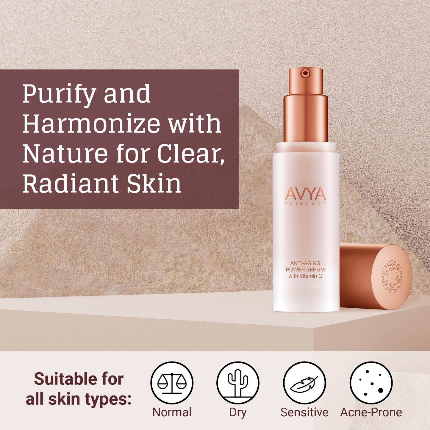 AVYA Anti-Aging Power Serum - Hyaluronic Acid Face Serum Plumps and Brightens Skin/Retinol Treatment Reduces Fine Lines and Boosts Collagen Beauty & Personal Care Avya Skincare