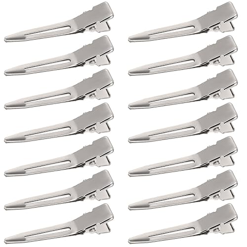 Hicarer 1.75 Inches Single Prong Hair Clips, 50 Pack - Durable Metal Alligator Clips for Dreads Lock Clips, Hair Extensions, Pin Curls, Hair Pins Beauty & Personal Care Hicarer