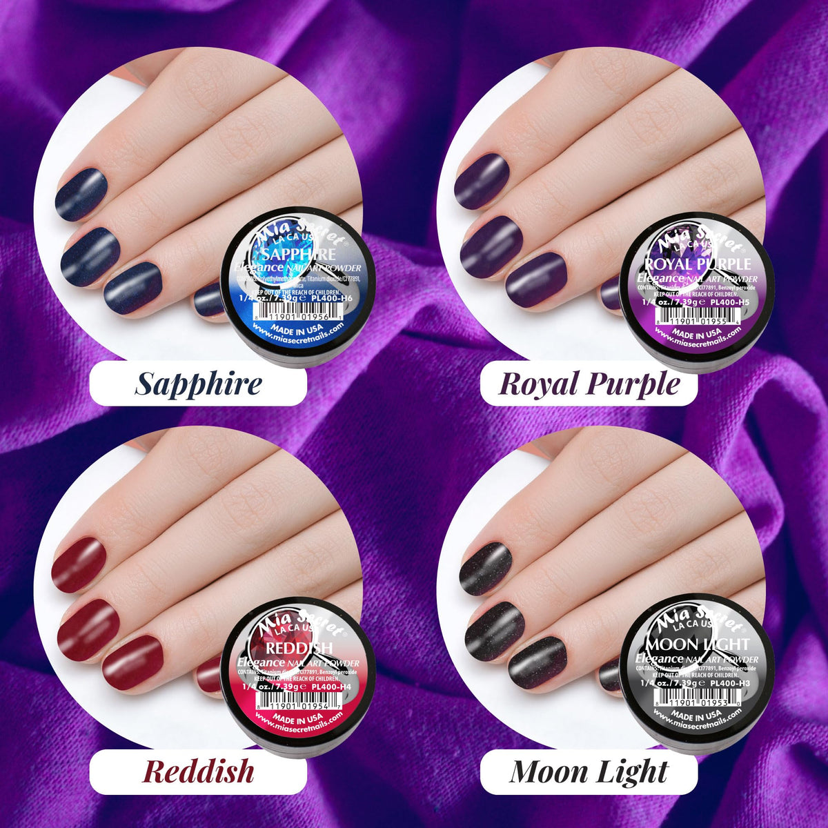 Elegance Nail Art Powder Collection(6PC)