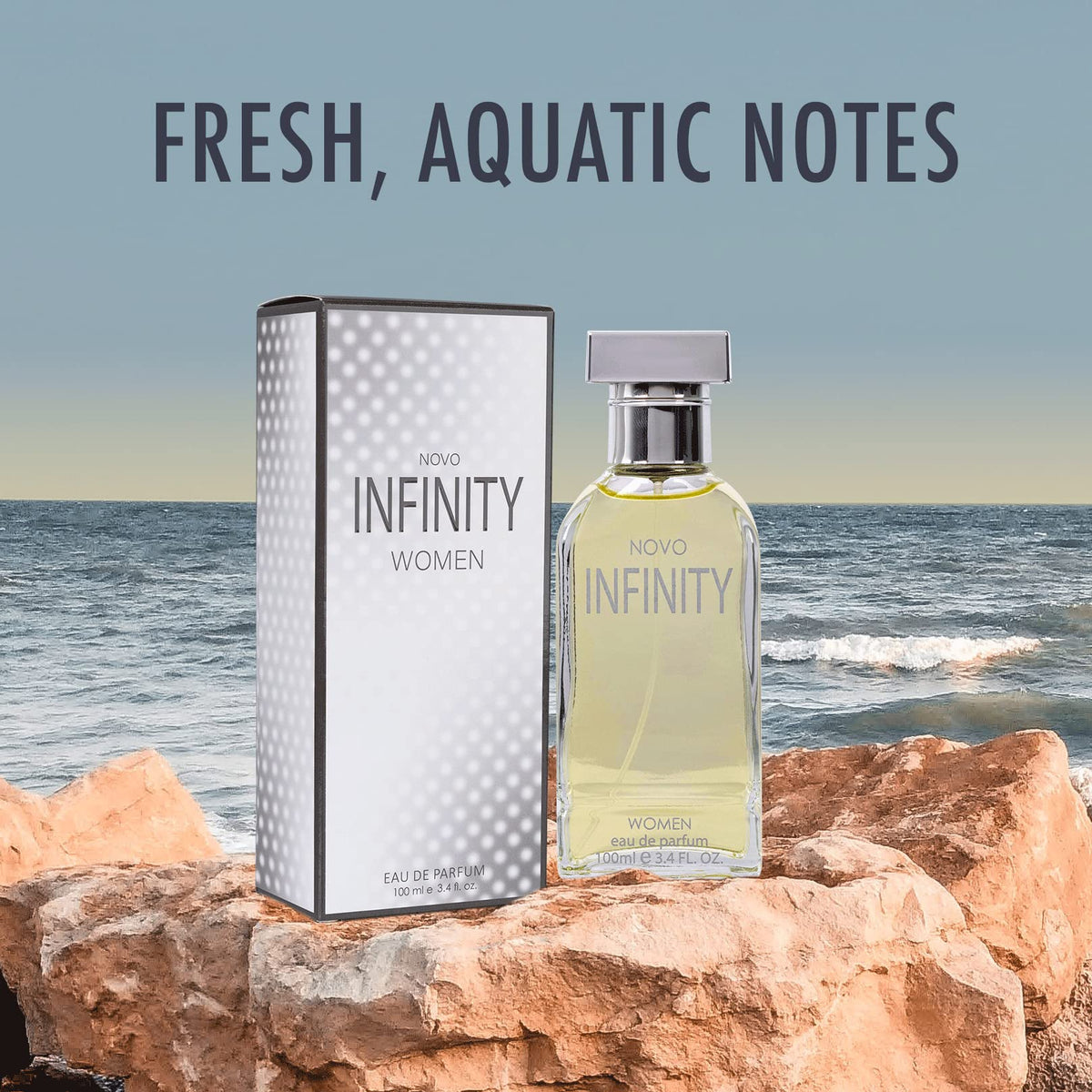 NovoGlow Novo Infinity for Women - 3.4 Fluid Ounce Eau De Parfum Spray for Women - Refreshing Mix of Citrus Floral & Musk Fragrances Smell Fresh All Beauty & Personal Care NovoGlow