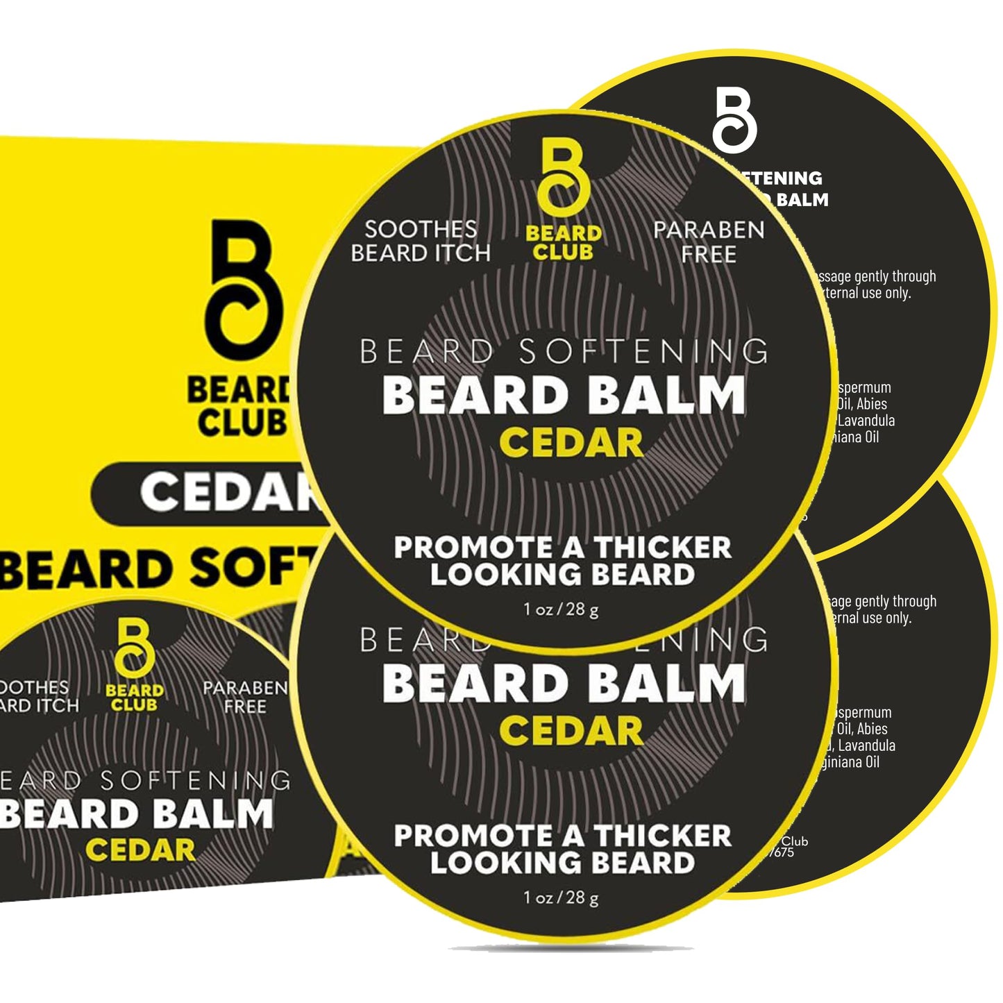 The Beard Club Cedar Beard Butter - Men's Styling Balm, Softener, Moisturizer, and Leave-In Conditioner - Beard Wax - 2oz Beauty and Personal Care The Beard Club
