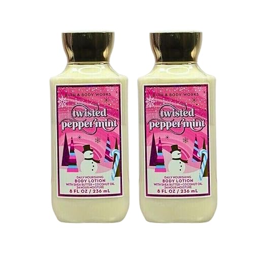 Bath & Body Works Body Lotion Pack of 2, 8oz Each (Twisted Peppermint) Beauty & Personal Care Bath & Body Works