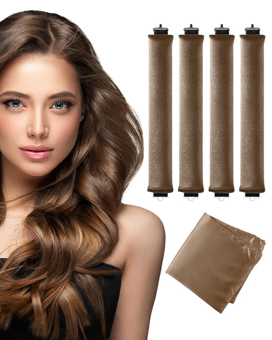 Seritant Heatless Curls Overnight with Satin Head Scarf, Velvet Hair Rollers for Blowout Look, No Heat Curling Rod for Long Thick Hair, Soft Sleep In Beauty and Personal Care Seritant Default Title