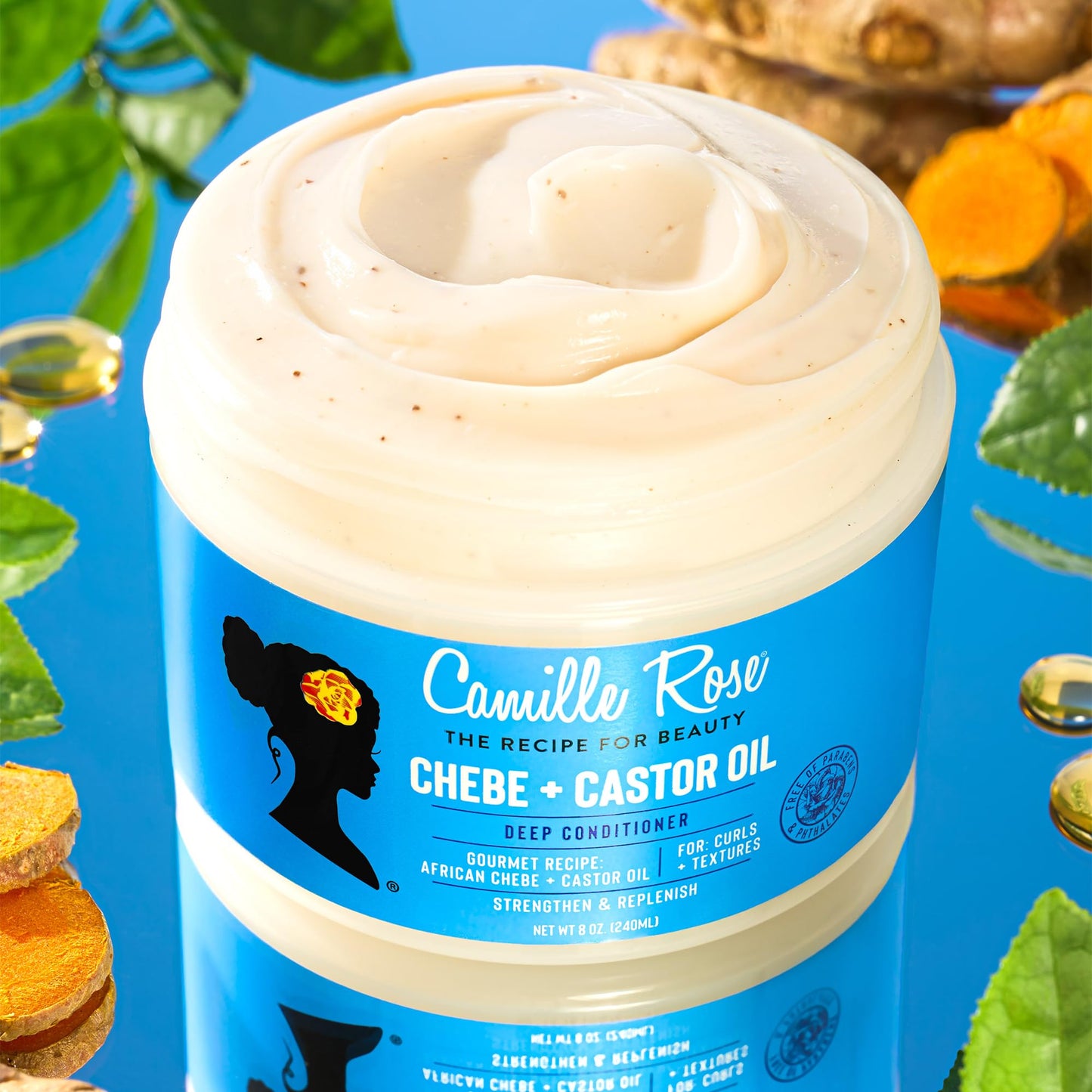Camille Rose Shampoo and Conditioner Set, African Chebe + Castor Oil - Moisture Treatment for Dry, Damaged Hair, Curls & Textures Beauty & Personal Care Camille Rose