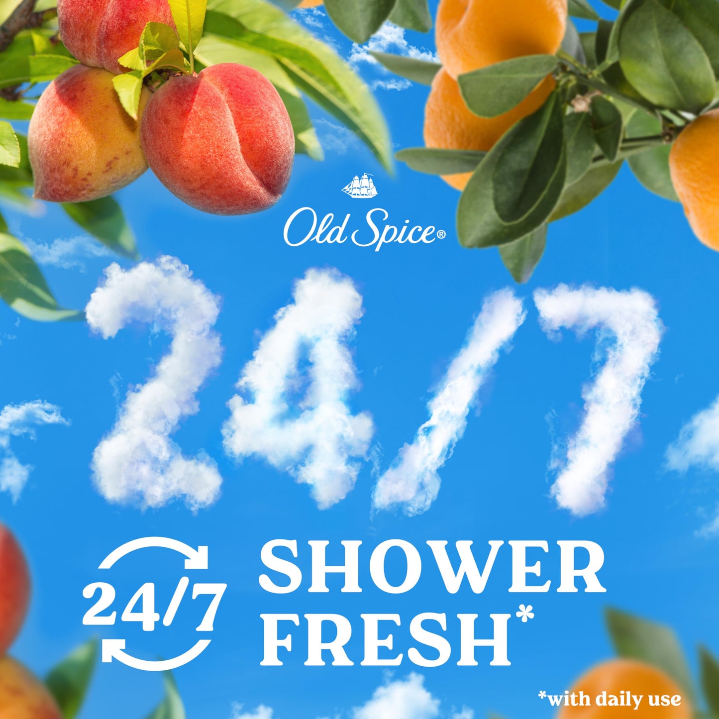 Old Spice Cleansing Body Wash for Men, 24/7 Shower Fresh with Lasting Scent, Moisturize & Renew, Gentle on Skin, Vitamin B3, Sunrise with Peach + Beauty & Personal Care Old Spice