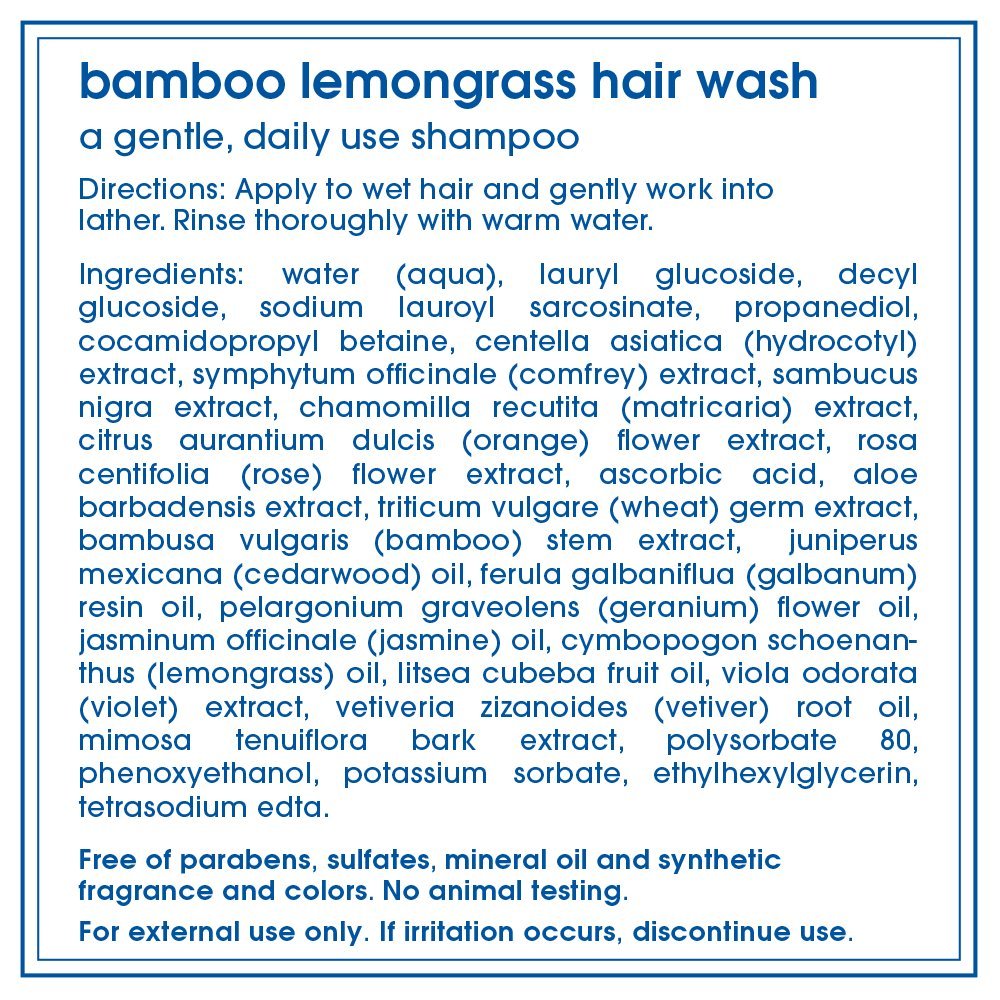 LATHER Bamboo Lemongrass Shampoo & Conditioner Set - Gentle Daily Moisturizing Shampoo & Hair Detangler Conditioner for All Hair Types - Lightweight Beauty & Personal Care LATHER