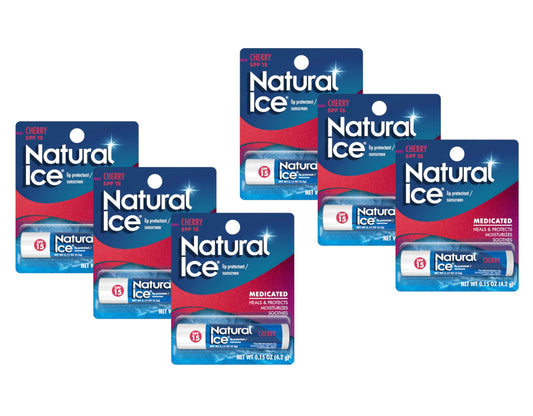 Mentholatum Natural Ice Cherry SPF 15 Medicated Lip Balm, 0.15 Ounce (Pack of 6) Beauty and Personal Care Mentholatum