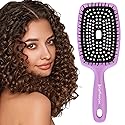 Curl Keeper Flexy Hair Brush, Purple - Detangling Hair Brush with Flexible Bristles for Shower Use, Combing Through Curls & Removing Tangles Beauty & Personal Care Curl Keeper
