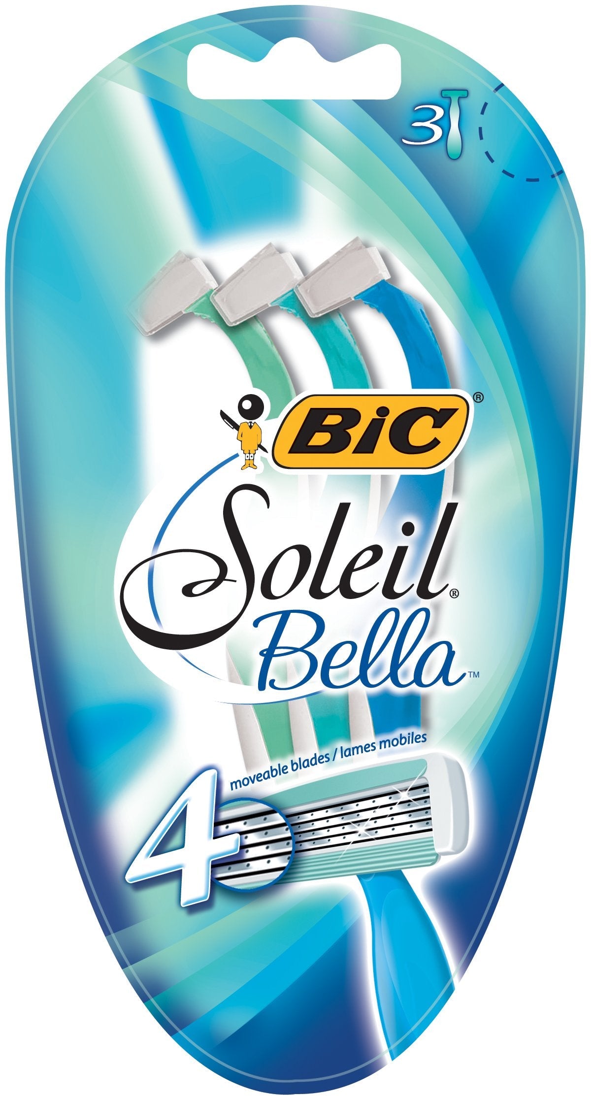 BiC Soleil Bella Lady Quadruple Blade Disposable Shaver Blister of 3 Beauty and Personal Care BIC