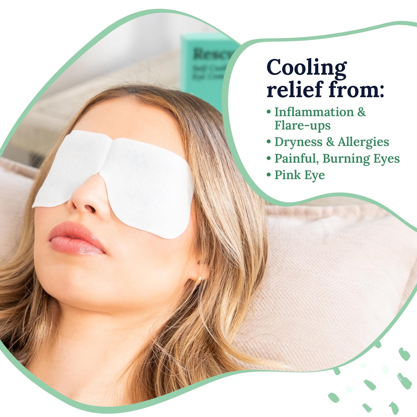 CorneaCare Rescue: Hydrogel Self Cooling Compress | Cold Eye Masks for Puffy Eyes | Self Cooling Eye Compress for Fast Relief | Travel Ready | 6 Count Beauty & Personal Care CorneaCare