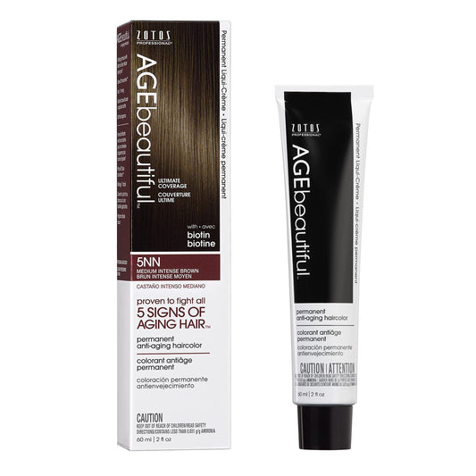 AGE beautiful Permanent Hair Color Dye Liqui Creme | 100% Gray Coverage | Anti-Aging Haircolor | Biotin for Thicker, Fuller Hair | Professional Salon Beauty & Personal Care AGE beautiful