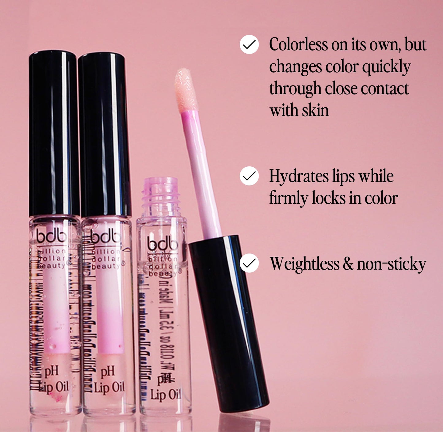 billion dollar brows bdb Color Changing pH Lip Oil - Moisturizing, Plumping, and Glossy Beauty & Personal Care billion dollar brows
