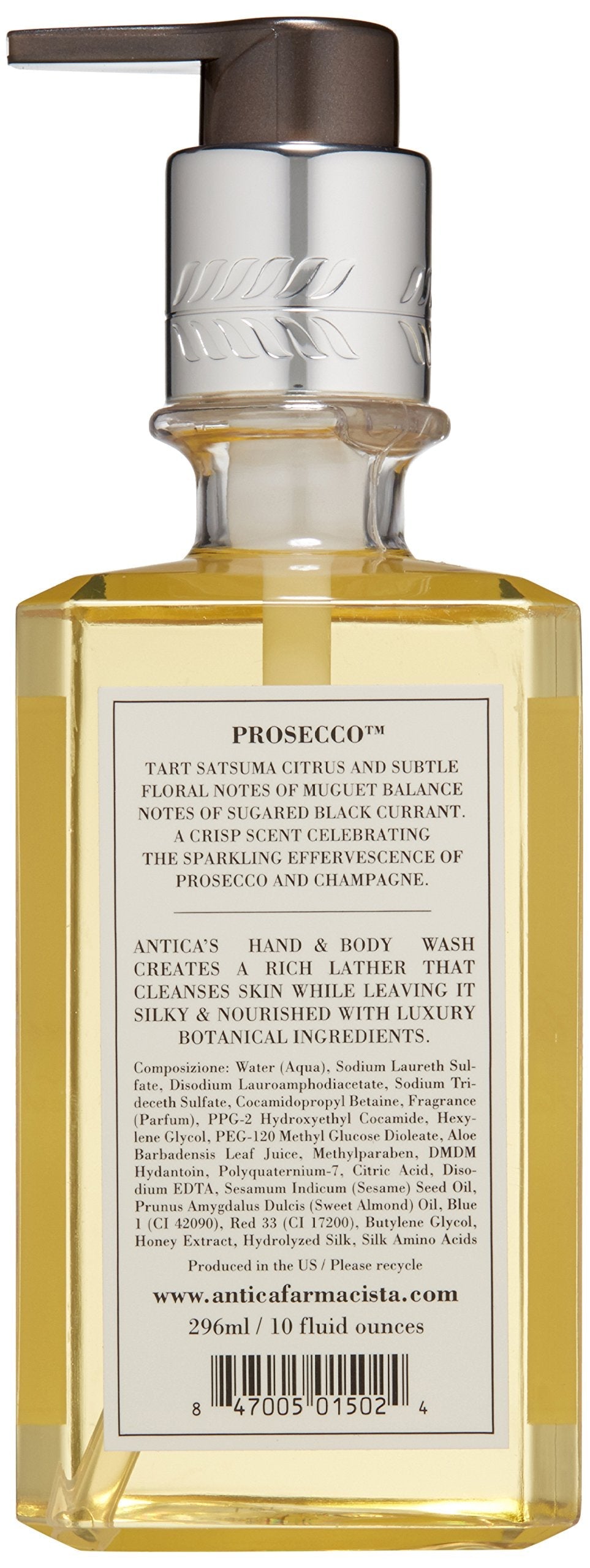 Antica Farmacista Hand & Body Wash - Luxury Nourishing Body Wash - Hydrating Hand Cleansing Wash - Bath & Body Gift - Prosecco, 10 fl oz Beauty & Personal Care Antica Farmacista