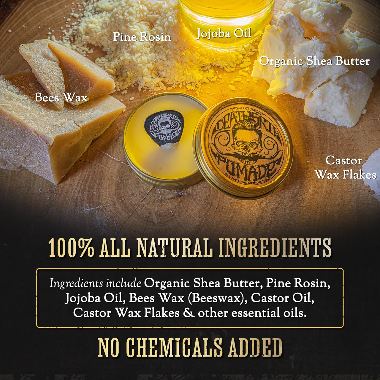 Hair Pomade For Men Grooming Styling Hair or Beard with Beeswax Medium Hold & Shine Like Gel Mousse Cream Or Grease 2 Ounces Natural Handmade in USA Beauty & Personal Care THE VINTAGE GROOMING CO.