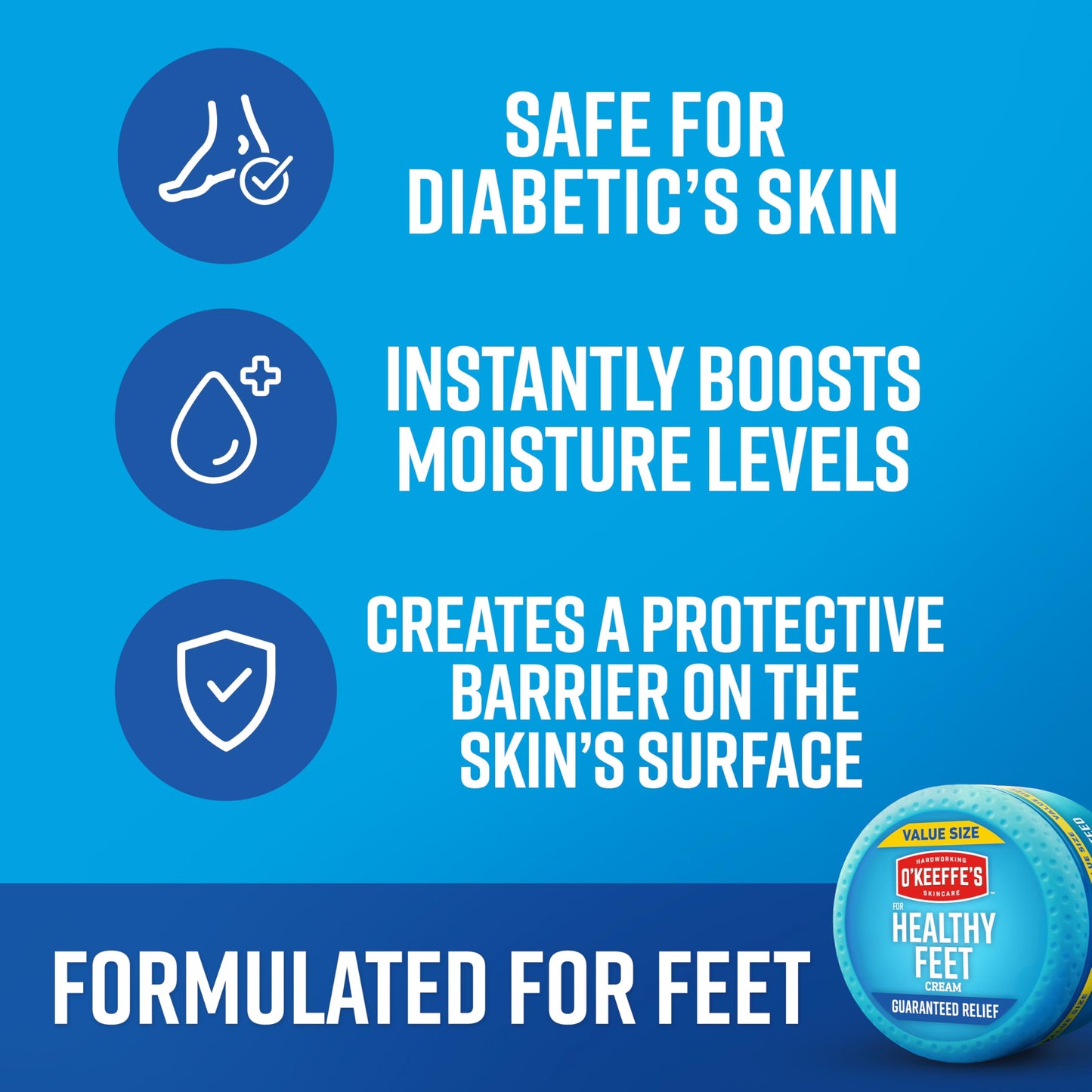 O'Keeffe's for Healthy Feet Foot Cream - 6.4 oz Jar (2 Pack) - Guaranteed Relief for Extremely Cracked, Dry Feet, Repairing Skincare, Instantly Boosts Beauty & Personal Care O'Keeffe's