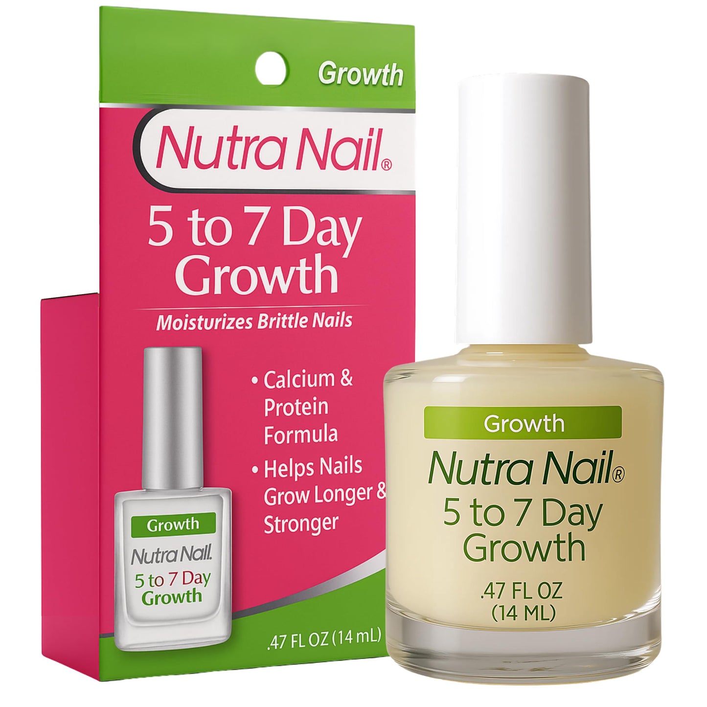 Nutra Nail 5 to 7 Day Growth Treatment - Fast Keratin Nail Hardener & Nail Strengthener for Thin Nails, Brittle & Damaged (0.47 Fl Oz) Beauty & Personal Care Nutra Nail