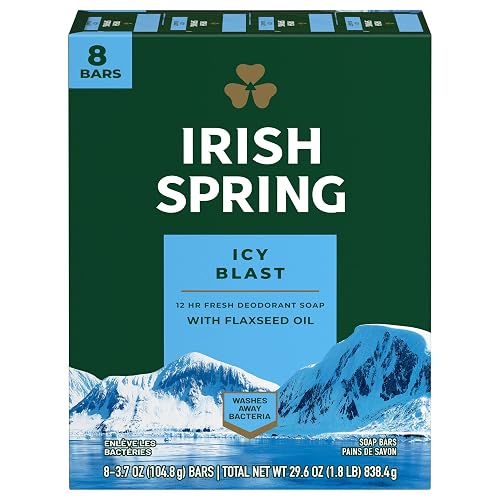 Irish Spring Icyblast Cool Refreshment Deodorant Soap Unisex Soap 8 Count (0737052216546) Beauty & Personal Care Irish Spring