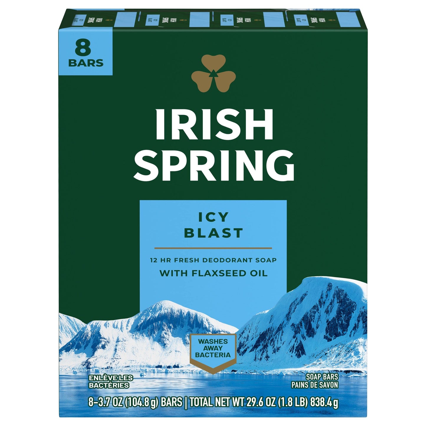 Irish Spring Icyblast Cool Refreshment Deodorant Soap Unisex Soap 8 Count (0737052216546) Beauty & Personal Care Irish Spring