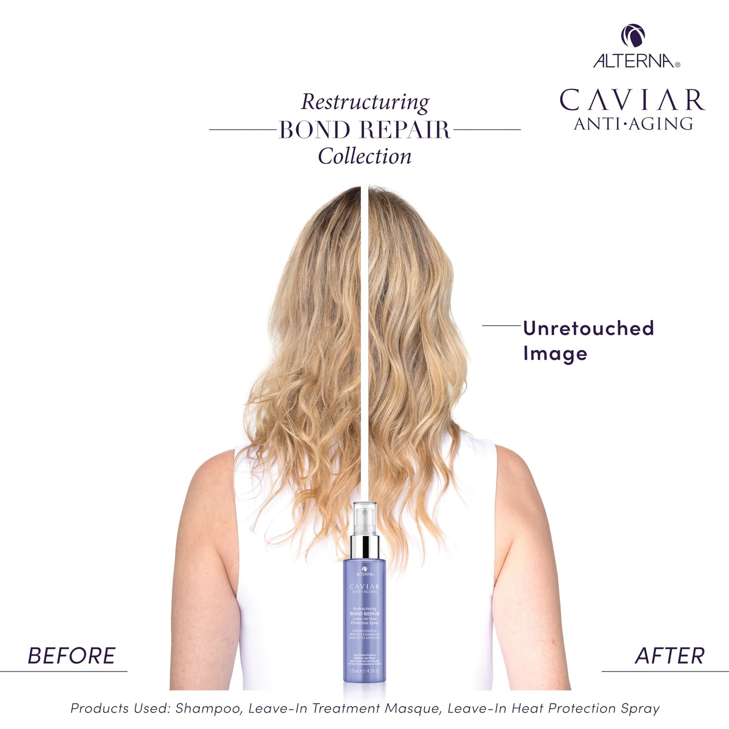 Alterna Haircare CAVIAR Anti-Aging Restructuring Bond Repair Leave-in Heat Protection Spray 4.2 Fl Oz | Strengthens and Protects Damaged Hair Beauty & Personal Care Alterna