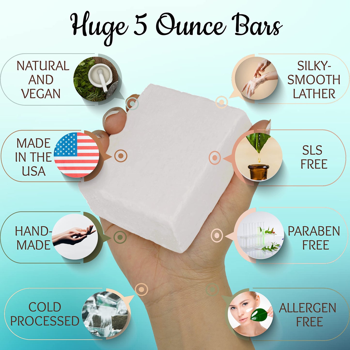 Amish Farms Fragrance-Free Bar Soap Bar w/All Natural Bentonite Clay | Made in USA, Vegan Moisturizing for Sensitive Skin | Women & Mens Face & Body Beauty & Personal Care Amish Farms