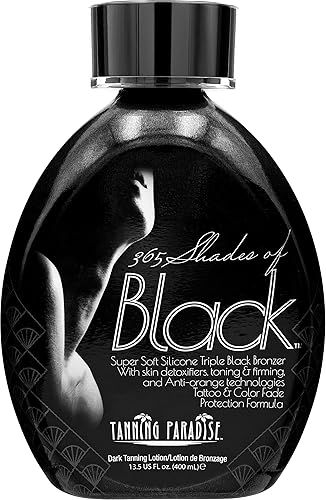 Tanning Paradise 365 Shades of Black, Triple Black Bronzing | Skin Detoxifiers, Toning & Firming Tanning Lotion 13.5oz Beauty & Personal Care TANNING PARADISE