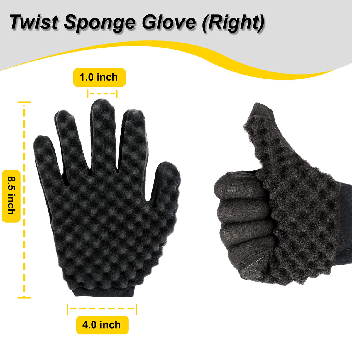 Selalu Curl Sponge Set with Glove, Metal Brush Pick and Twist Comb for Men and Women Beauty & Personal Care Selalu