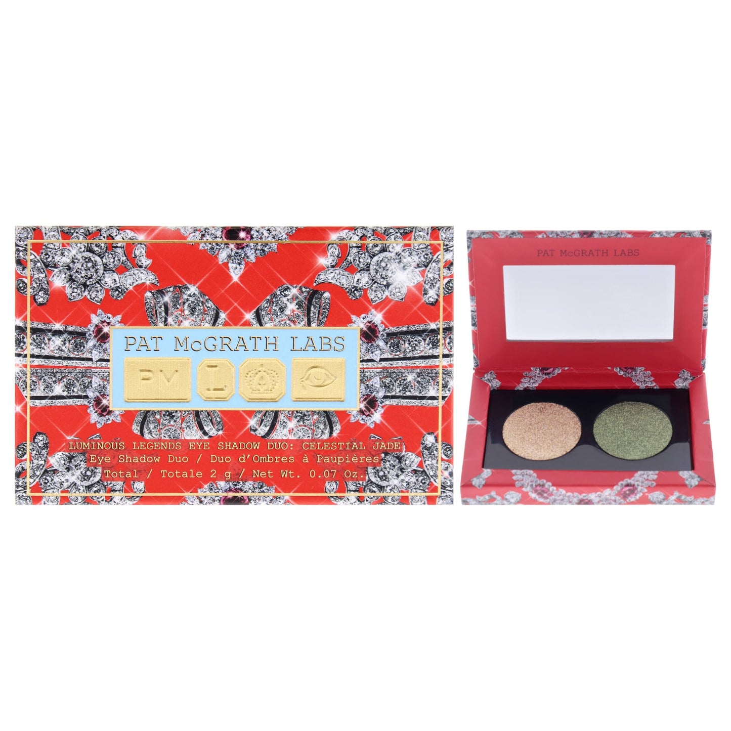 Pat Mcgrath Labs Luminous Legends Eye Shadow Duo - Celestial Jade for Women - 0.07 oz Eye Shadow Beauty & Personal Care Pat McGrath Labs