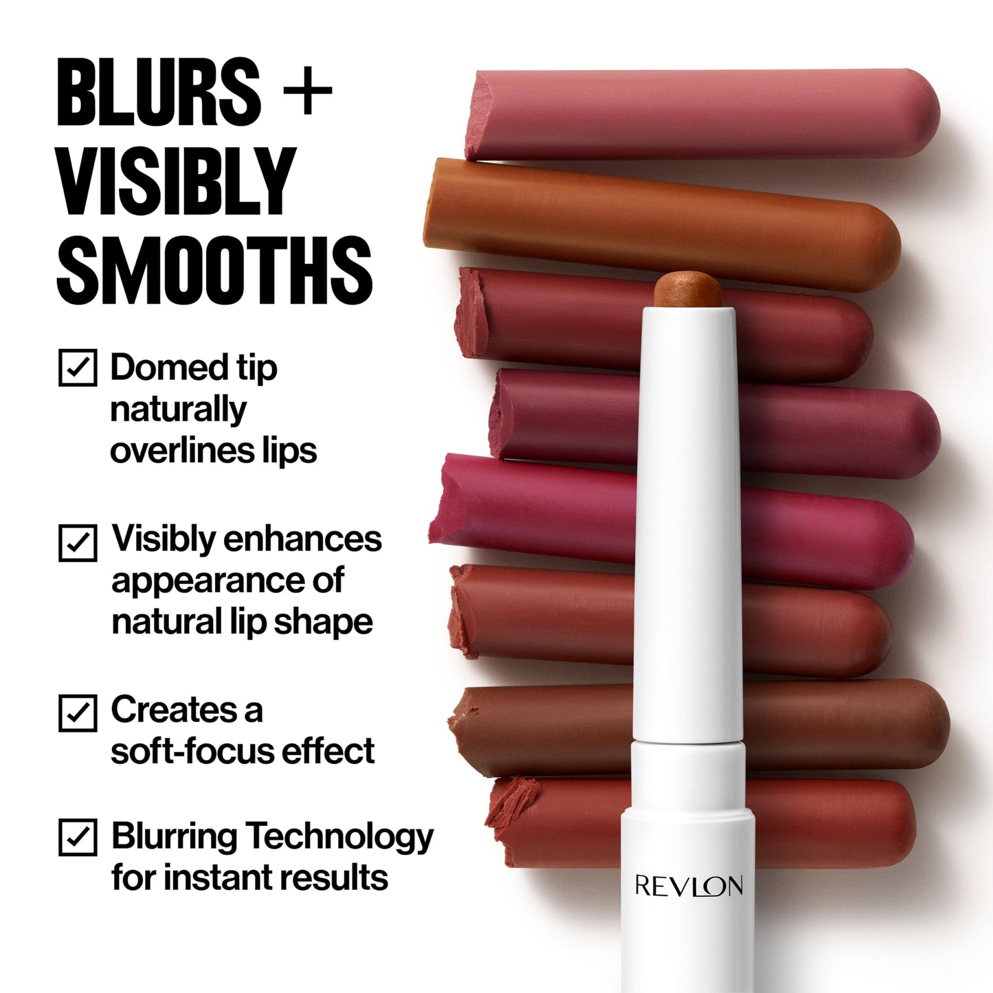 REVLON PhotoReady Blur Liner, Soft Matte Lip Makeup to Overline for Instant Natural, Fuller-Looking Lips, 004 Lazy, 0.05 oz Beauty & Personal Care REVLON