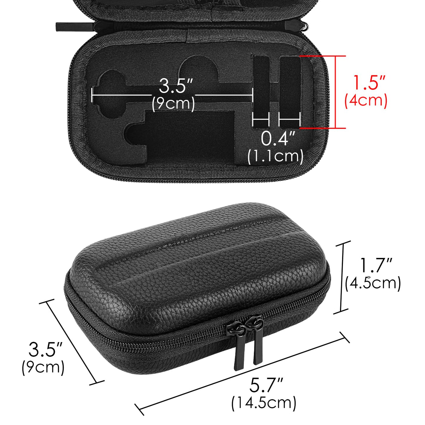 Linkidea Hard Travel Case Compatible with Vikings, Merkur, Shaving Revolution Double Edge Safety Razor, Storage Box Organizer for Safety Razor Beauty and Personal Care Linkidea