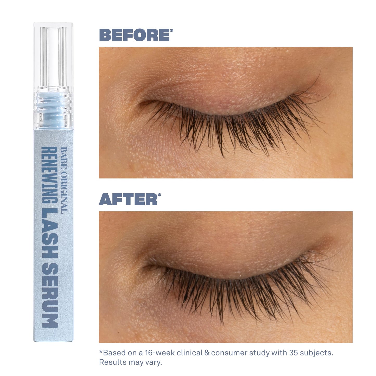 BABE ORIGINAL Renewing Lash Serum - Prostaglandin-Free, Peptide-Infused Gentle Lash Serum for Fuller, Longer-Looking Lashes, Lash Enhancing Treatment Beauty & Personal Care BABE ORIGINAL