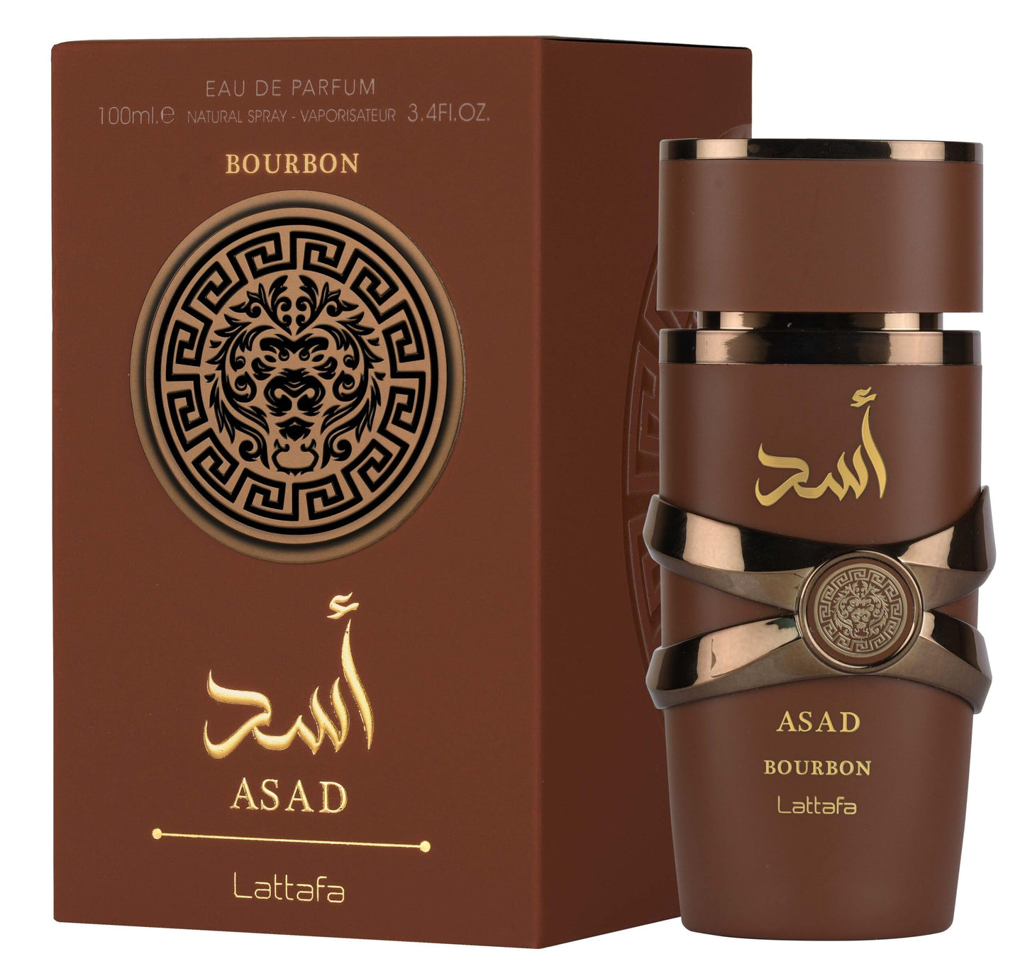 Lattafa Asad Bourbon for Unisex Eau de Parfum Spray, 3.4 Ounce / 100 ml Beauty and Personal Care Lattafa