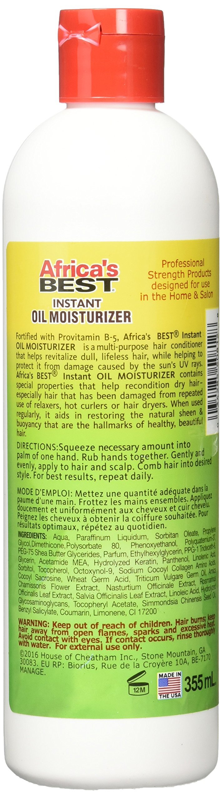 Africa's Best Instant Oil Moisturizer, 12 Ounce, Green Beauty & Personal Care Africa's Best
